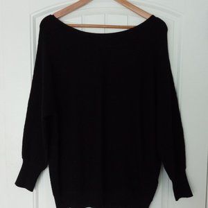 NWOT Chicos Black Modern Rib Detail Sweater - Size 1 (Medium)